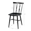 Costway Set Of 2 Dining Side Chairs Chairs Armless Cross Back Kitchen Bistro Caf