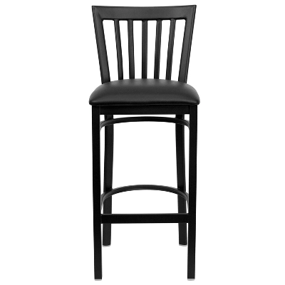 Flash Furniture Black School House Back Metal Restaurant Barstool - Image 8