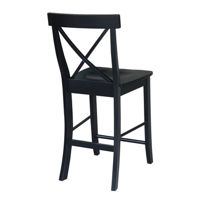 24" Martha X Back Counter Height Barstool - International Concepts - Image 4