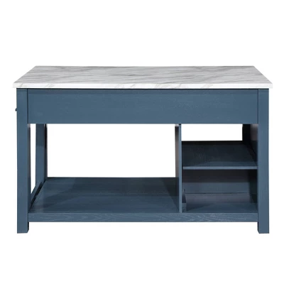 Fredricke Extendable Kitchen Island With Faux Marble - HOMES: Inside + Out - Image 7