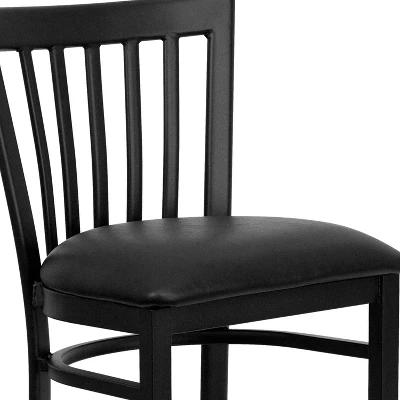 Flash Furniture Black School House Back Metal Restaurant Barstool - Image 4