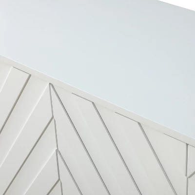 Joscha 60'' Wide Sideboard Cabinet With Solid Wood Legs| KARAT HOME-White - Image 6