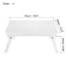 Unique Bargains Portable Wooden Serving Platter Laptop Snack Table Bed Trays With Folding Legs 18.9 X 12.6 X 9.45 Inch 2 Pcs