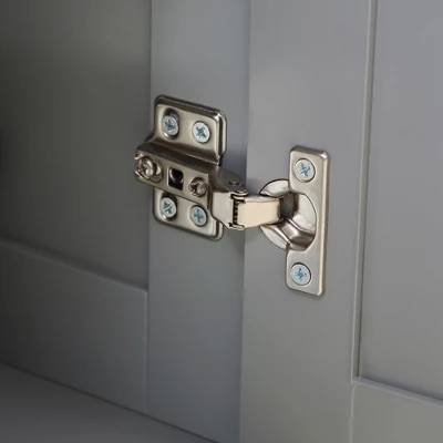 HOMCOM Rolling Kitchen Island With Storage, Portable Kitchen Cart With Stainless Steel Top, 2 Drawers, Spice, Knife And Towel Rack And Cabinets, Gray - Image 5