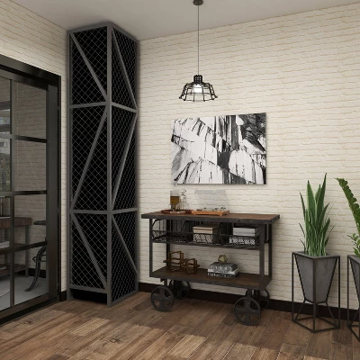 Industrial Metal Console Table Dark Black - Olivia & May - Image 17