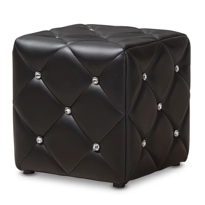 Stacey Modern And Contemporary Faux Leather Upholstered Ottoman - Baxton Studio - Image 5