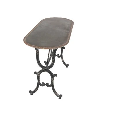 Farmhouse Rustic Metal Console Table Gray - Olivia & May - Image 6