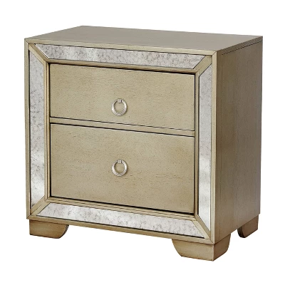 Schulich 2 Drawer Nightstand Champagne - HOMES: Inside + Out - Image 2
