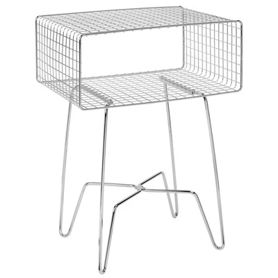 MDesign Modern Farmhouse Home Decor End Table, Wire Grid Storage Shelf - Image 5