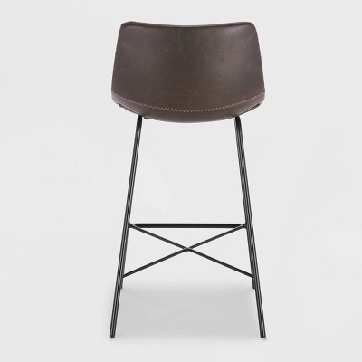 Set Of 3 24" Phillip Counter Height Barstool Brown - Poly & Bark - Image 4