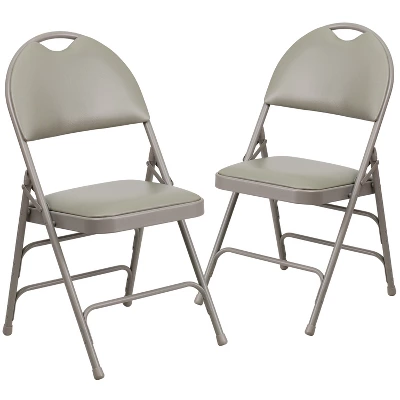 Emma And Oliver 2 Pack Home & Office Easy-Carry Party Events Padded Folding Chair - Image 12