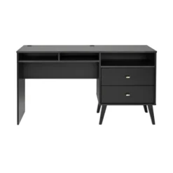 Milo Computer Desk With Side Storage And 2 Drawers - Prepac
