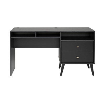 Milo Computer Desk With Side Storage And 2 Drawers - Prepac