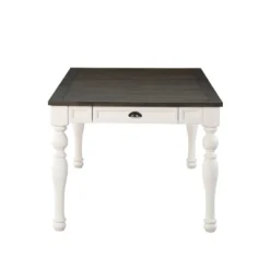 Joanna Two-Toned Extendable Dining Table Ivory/Charcoal - Steve Silver Co.