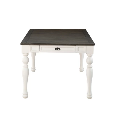 Joanna Two-Toned Extendable Dining Table Ivory/Charcoal - Steve Silver Co.