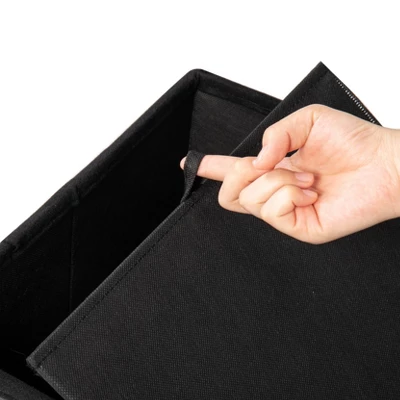 15" Buttoned Folding Storage Ottoman - Mellow - Image 5