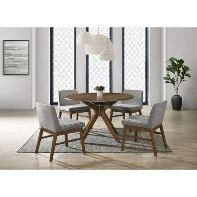 Wynden Standard Height Dining Side Chair Set Gray/Walnut - Picket House Furnishings