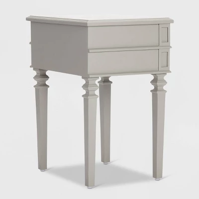 Irving Side Table With 2 Drawers Gray - Finch - Image 7