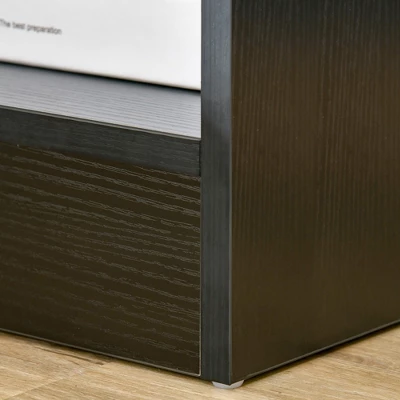 HOMCOM Modern Nightstand, Accent End Table With Drawer And Storage Shelf, Sofa Side Table For Living Room Or Bedroom - Image 5