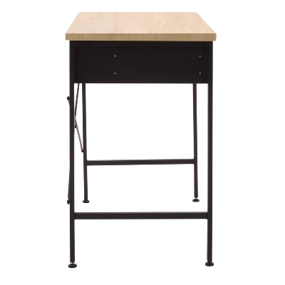 Ashwood Compact Home Office Desk With Drawers In Ashwood/Black - Studio Designs - Image 4