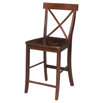 24" Martha X Back Counter Height Barstool - International Concepts - Image 11