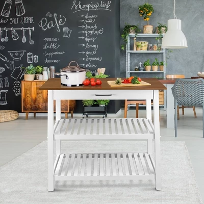 Kitchen Island With Two Shelves - Flora Home - Image 6