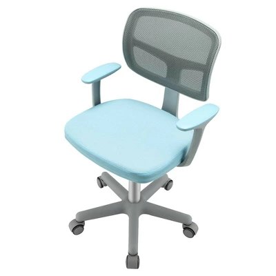 Costway Kids Desk Chair Adjustable Height Children Study Chair W/Auto Brake Casters Blue / Pink - Image 9