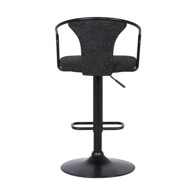 Ian Contemporary Adjustable Barstool Black - Armen Living - Image 4
