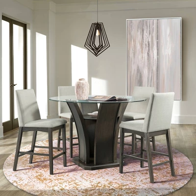 Simms Round Counter Height Dining Table Walnut - Picket House Furnishings - Image 2