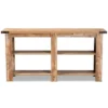 Angelo Rustic Wood Console Table Oak Brown - Baxton Studio
