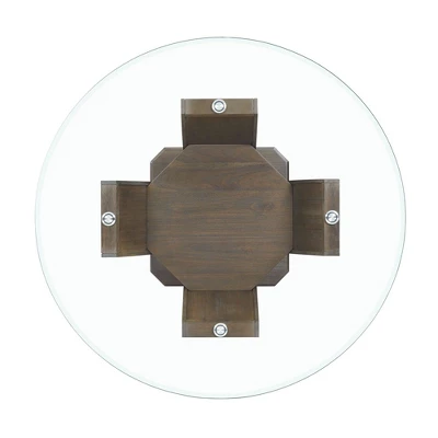 Simms Round Counter Height Dining Table Walnut - Picket House Furnishings - Image 3