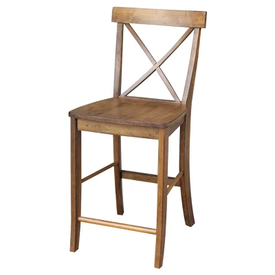 24" Martha X Back Counter Height Barstool - International Concepts - Image 12