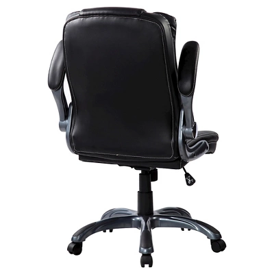 Medium Back Manager Chair With Flip-up Black - Techni Mobili - Image 6