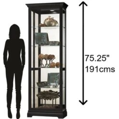 Howard Miller 680672 Howard Miller Brantley Ii Curio Cabinet 680672 Black Satin