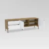Ohio TV Stand For TVs Up To 70" Walnut/White - Polifurniture