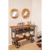 Industrial Metal Console Table Dark Black - Olivia & May