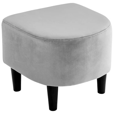 Yaheetech Fabric Upholstered Accent/Barrel Chair And Ottoman Set For Living Room - Image 4