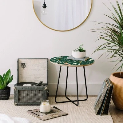 Round Emanuela Carratoni Meadow Flowers Theme Side Table - Deny Designs - Image 3