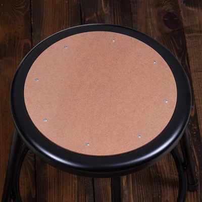 Set Of 2 30" Heavy Duty Steel Barstools Black - Hampden Furnishings - Image 4