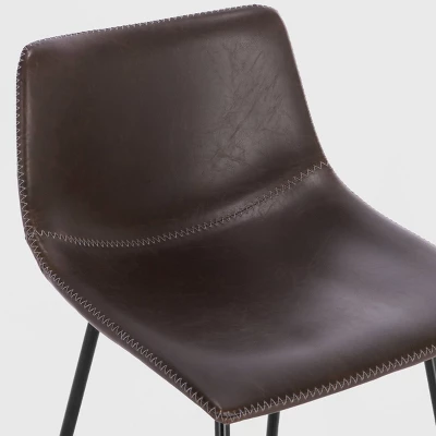 Set Of 3 24" Phillip Counter Height Barstool Brown - Poly & Bark - Image 5