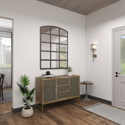 Contemporary Metal Cabinet Brown - Olivia & May - Image 15