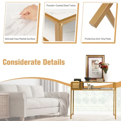 Costway Console Entryway Table Long Couch Side Table Narrow For Hallway, Living Room - Image 6