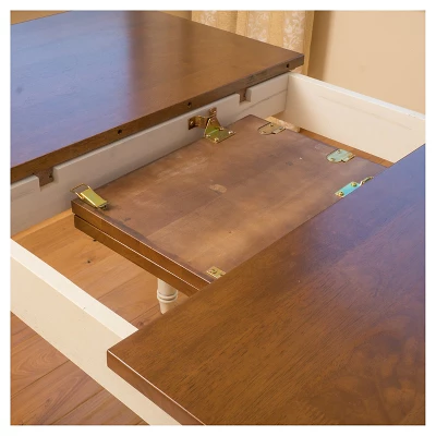 Clearwater Drop Leaf Dining Table Dark Oak/White - Christopher Knight Home - Image 5