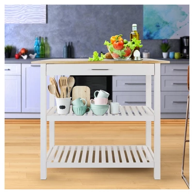 Kitchen Island With Two Shelves - Flora Home - Image 4