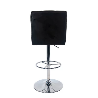 Set Of 2 Sloan Adjustable Faux Leather Swivel Barstools Black - Boraam - Image 7