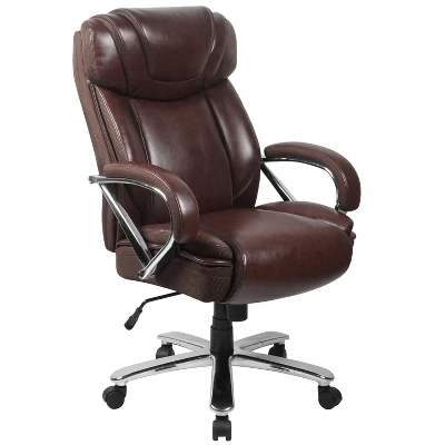 Flash Furniture HERCULES Series Big & Tall 500 Lb. Rated LeatherSoft Executive Swivel Ergonomic Office Chair With Extra Wide Seat - Image 11