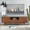 Lawrence Mid-Century Modern TV Stand For TVs Up To 80" Walnut - Lifestorey