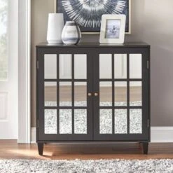 Alonzo Mirrored Door Buffet Cabinet - Buylateral