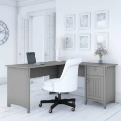 Salinas L Shaped Desk With Storage - Bush Furniture