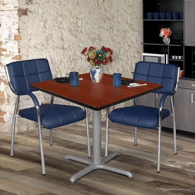 42" Via Square X - Base Dining Table Cherry/Gray - Regency - Image 4